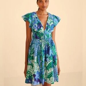 NWT Farm Rio Jungle Panther Green Mini Dress SIZE M